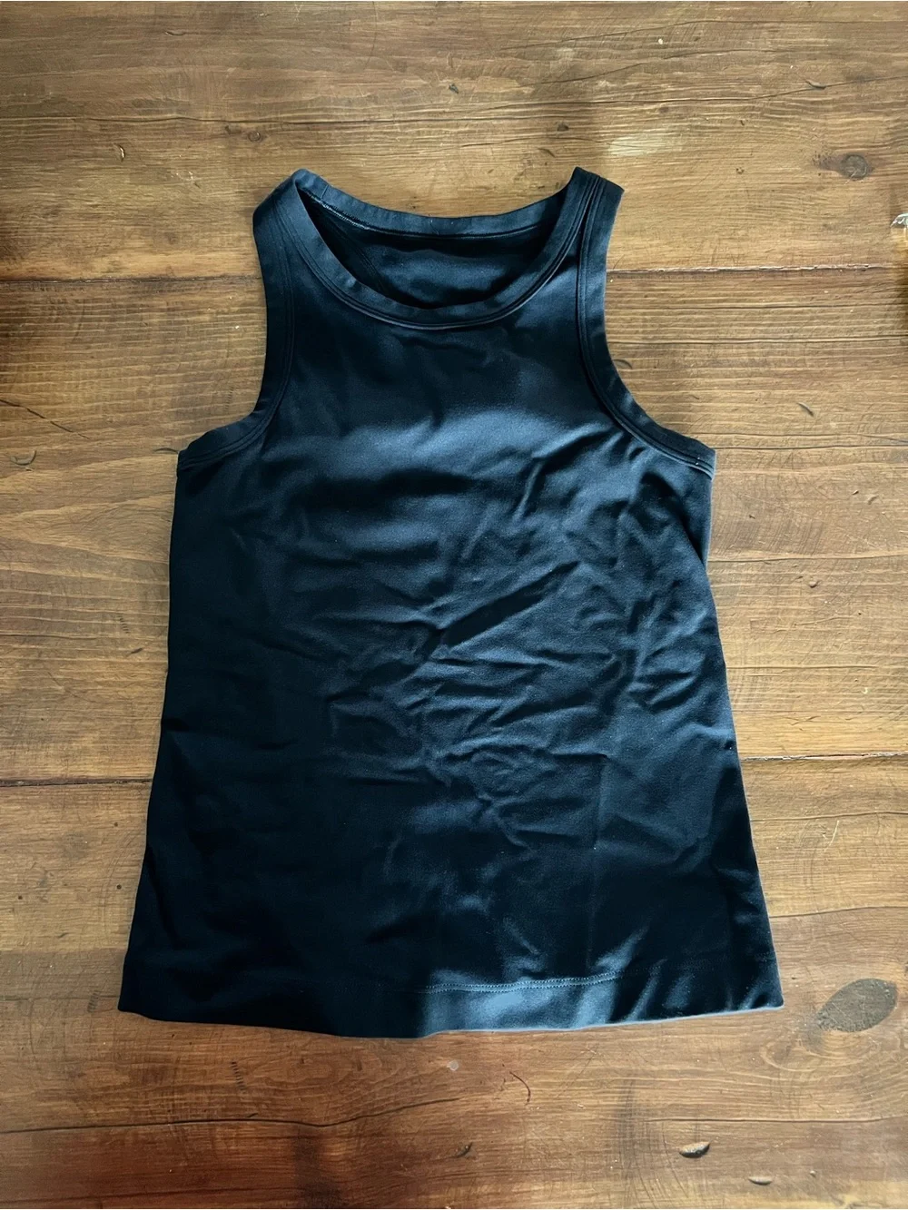 Lululemon Black Racerback Athletic Tank Top Built-In Shelf Bra Size Approx Small
